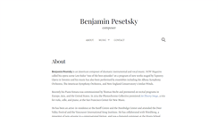 Desktop Screenshot of benjaminpesetsky.com